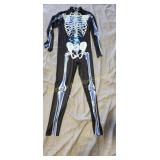 KIDS LARGE SKELETON ONESIE COSTUME