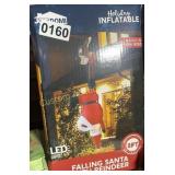 FALLING SANTA WITH REINDEER