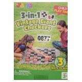 3 IN 1 GIANT CHECKER GAME