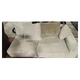 2PC BEIGE CORDOUROY SECTIONAL SOFA