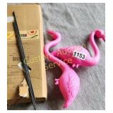 2 FLAMINGO YARD DECORS