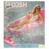 PINK POOL LOUNGER WITH HOOD