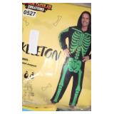 MENS XXL SKELETON ONESIE COSTUME