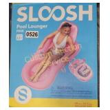 PINK POOL LOUNGER W/DRINK CADDY