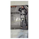ADULT XL SKELETON HOODED JUMPSUIT