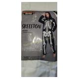 ADULT XXL SKELETON HOODED JUMPSUIT