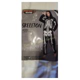 ADULT XL SKELETON HOODED JUMPSUIT
