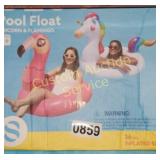 2PC POOL FLOATS FLAMINGO & UNICORN