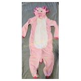 ADULT AXOLOTL HOODED ONESIE COSTUME