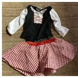 BABY GIRL SIZE 12-18M RED RIDING HOOD COSTUME