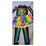 GIRLS LARGE FUNKY BONES COSTUME