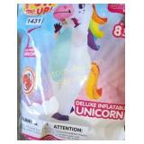 ADULT DELUXE INFLATABLE UNICORN COSTUME 8FT TALL
