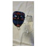 LIGHTED CLOWN MASK W/GLOVES