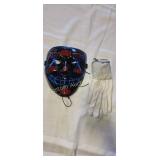 LIGHTED CLOWN MASK W/GLOVES