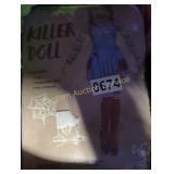 WOMENï¿½S SIZE M KILLER DOLL COSTUME