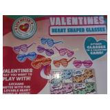VALENTINES HEART GLASSES 32 PC