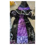 PURPLE WITCH COSTUME KIDS SIZE M 3 PACK