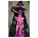 PINK WITCH COSTUME KIDS SIZE S 3 PACK