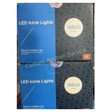 2 BOXES OF WHITE ICICLE LIGHTS