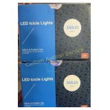 2 BOXES OF WHITE ICICLE LIGHTS