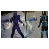 BLUE AND TEAL NINJA COSTUME KIDS 2 PACK