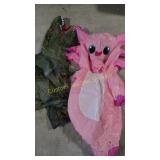 INFLATABLE DINOSAUR COSTUME KIDS AND PINK CARTOON