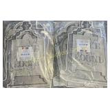2PK OF TOMBSTONE DECOR