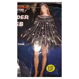 GLOW IN THE DARK SPIDER WEB DRESS ADULT