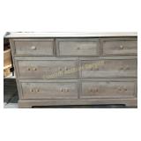 7 DRAWER WASHED GRAY DRESSER RETAIL $799 52'ï¿½32'