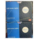 2 BOXES OF WHITE ICICLE LIGHTS