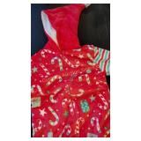 CHRISTMAS JUMPSUIT WITH SANTA HOOD ADULT SIZE S