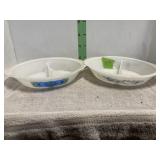 2 divided baking dishes