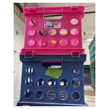 2 plastic crates- 15x13x10