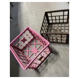 2 plastic crates- 15x13x10