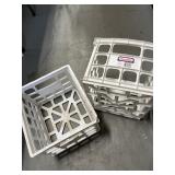 2 plastic crates- 15x13x10
