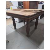 Square Oak Table- 42x42x28 W/ 2- 9 in leaves