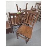 4 Oak Dining Chairs