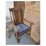 Wood Padded Rocking Chair