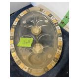 Glass serving platter