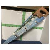 Wood Saw w/ Winter Scene