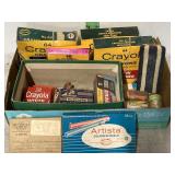 3 boxes- crayons/ Misc Chalk