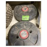 PAIR OF CRAFTSMAN LAWN MOWER WHEEL WEIGHTS  10# D