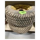PAIR OF JD MOWER WHEELS AND TIRES  20" X 8"
