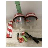 2-SOLAR LED SNOWMAN  10"
