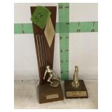 PAIR OF BASEBALL TROPHYS
