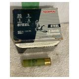 Federal 20 ga 3" steel shot