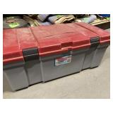 RUBBERMAID TOTE 32" X 17" X 13" WITH CRACKED LID