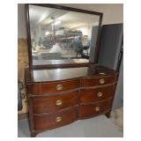 6 DRAWER DRESSER WITH MIRROR