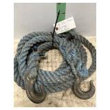 16 FT TOW ROPE, 1" DIA, 3/8" HOOKS