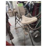 antique grinding wheel